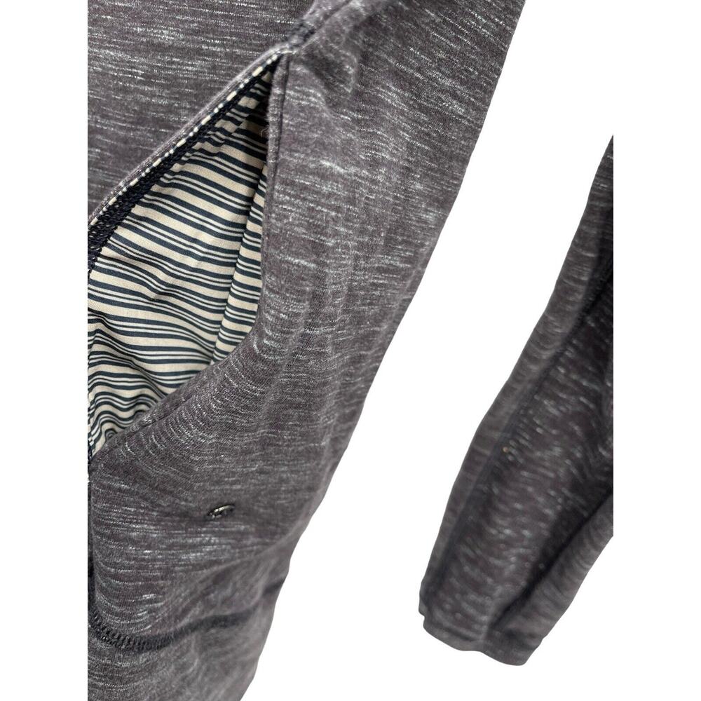 Lululemon Exhalation Sweatshirt Pullover Heathered Marked Black Size 6 - Picture 6 of 7